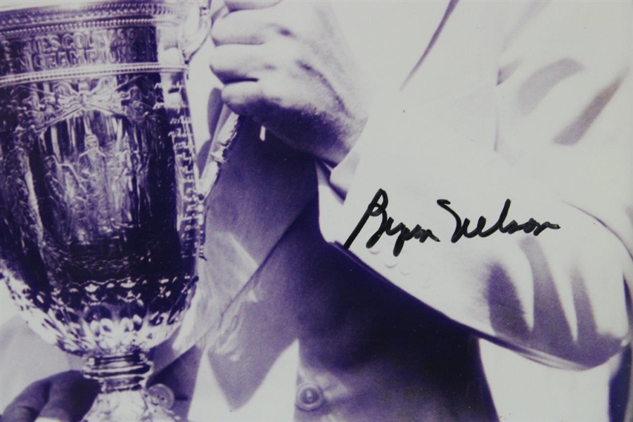 Byron Nelson Signed 1939 US Open Trophy Ceremony Photo- Framed JSA ALOA