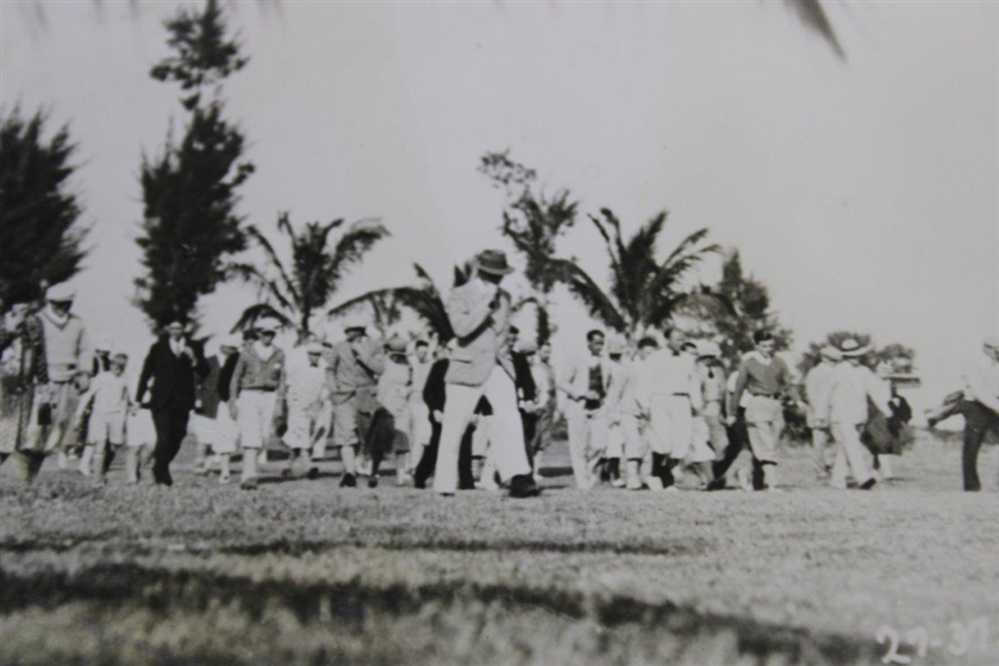 1928 Acme Wire Photo Gene Sarazen Defeats Farrell at Miami Open