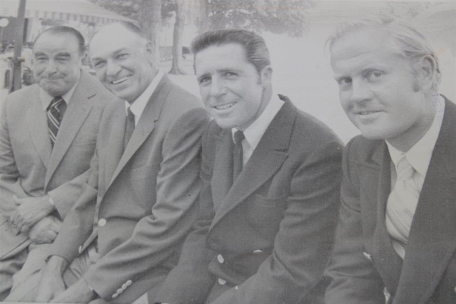 1970 Wire Photo Of Grand Slam Winners Sarazen, Hogan, Player & Nicklaus