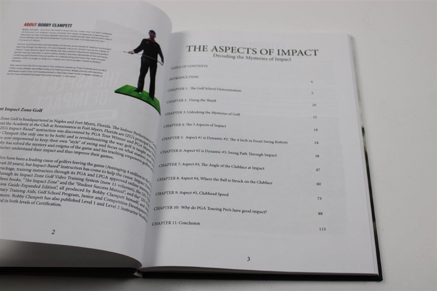 Bobby Clampett Signed 'The Aspects of Impact: Decoding the Mysteries of Impact' Book JSA ALOA