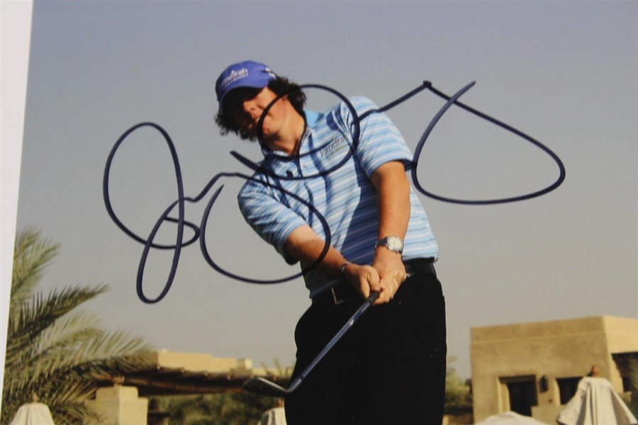 Rory McIlroy Signed Chipping Follow Through 8x10 Photo JSA