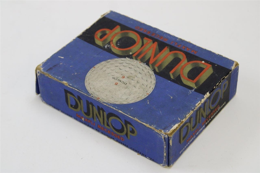 1930's Dunlop Maxfli Recessed Dozen golf Ball Box