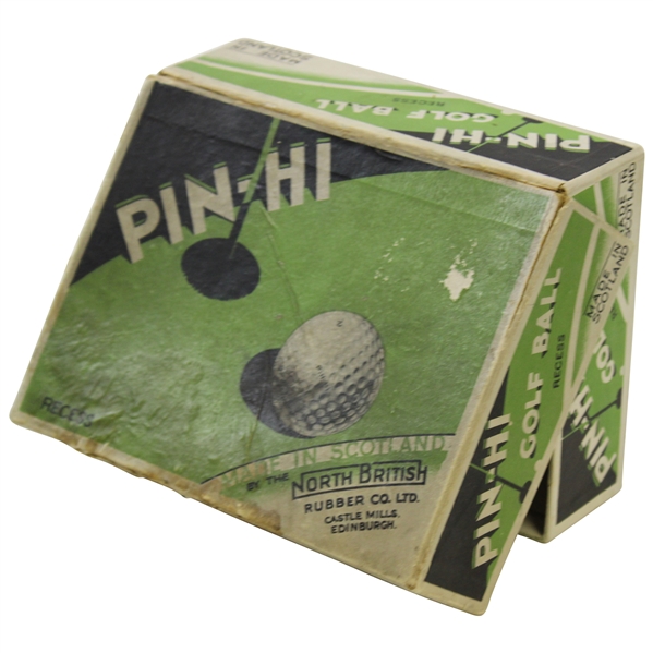 1930's North British Pin-Hi Rcessed Dozen Golf Ball Box