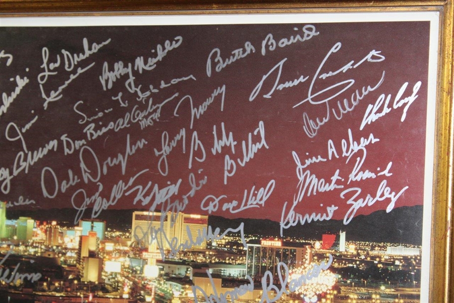 Multi-Signed 1993 Las Vegas Senior Classic Poster - Framed JSA ALOA