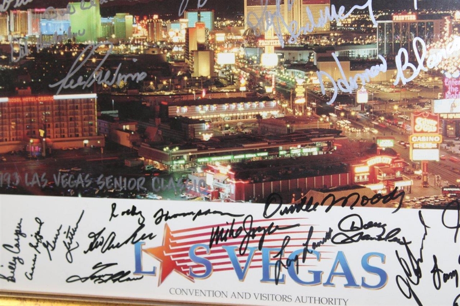 Multi-Signed 1993 Las Vegas Senior Classic Poster - Framed JSA ALOA