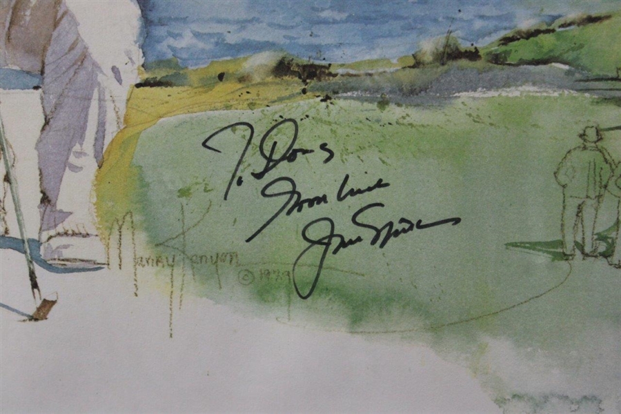 Jack Nicklaus Signed Mary Kenyon Framed Print - Personalized to Doug Sanders JSA ALOA