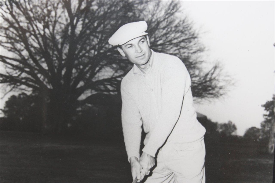 Ben Hogan Lines Up with Driver B&W Photo Display - Framed