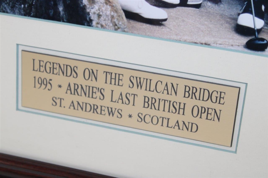 Palmer, Nicklaus, Watson & Floyd 'Legends on the Swilken Bridge' Display Photo - Framed