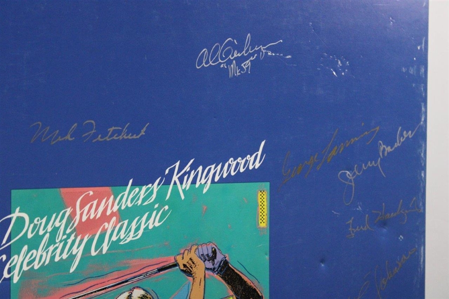 Multi-Signed 1988 Doug Sanders Kingwood Celebrity Classic Matted Poster JSA ALOA