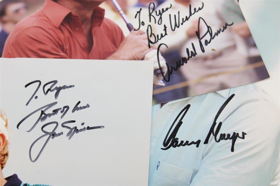 Palmer, Nicklaus & Player 'Big 3' Signed 8x10 Photo with Two (2) Personalized JSA ALOA