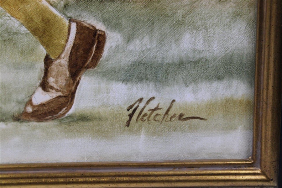 Original Oil on Linen Walter Hagen 'The Haig' Painting by Artist Robert Fletcher - Framed