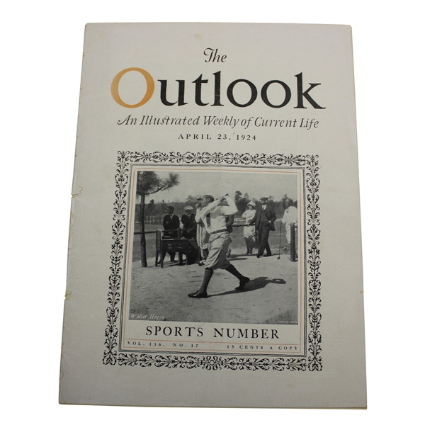 1924 'The Outlook Magazine' with Walter Hagen on Cover