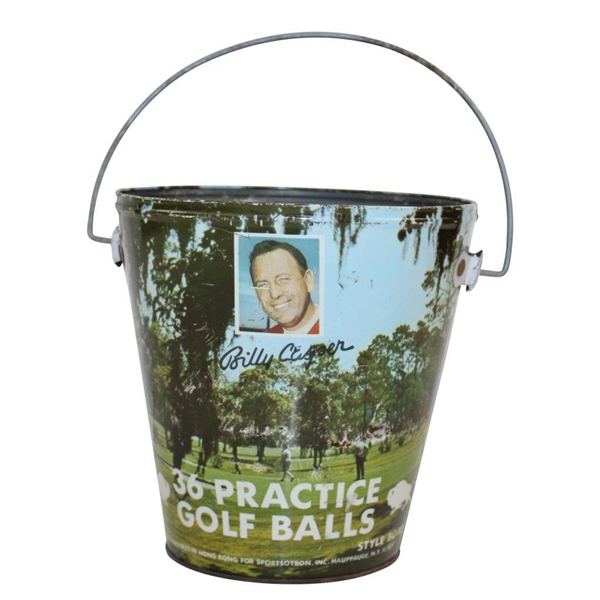 Circa 1968 Billy Casper 36 Practice Balls Bucket (And Balls)