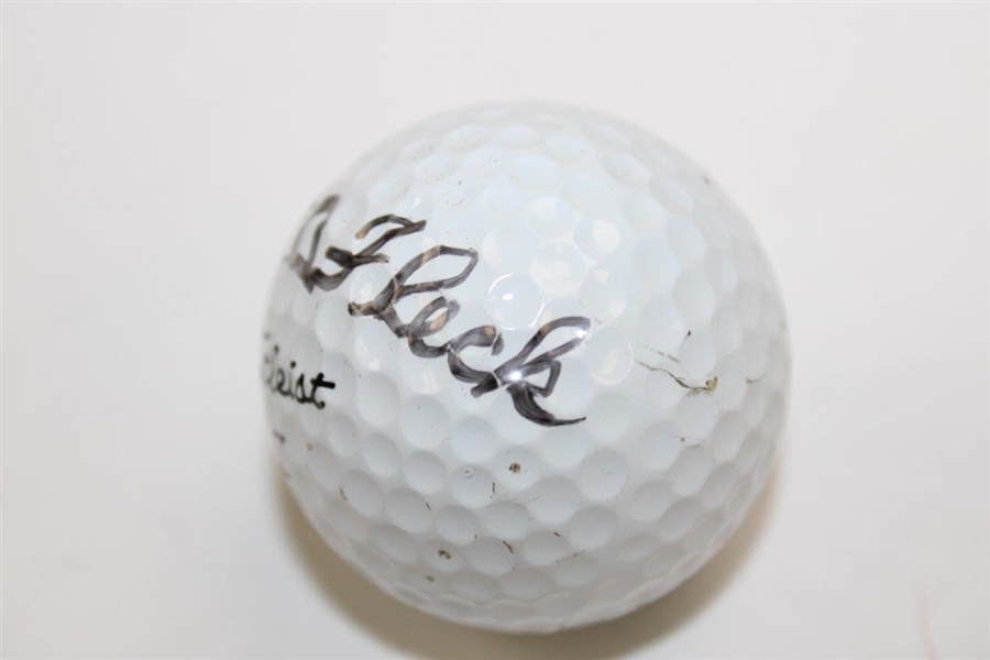 Jack Fleck Signed Titleist 3 Logo Golf Ball JSA ALOA
