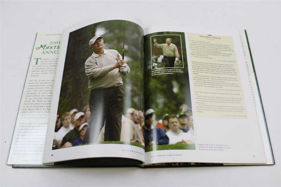 2005 Masters Tournament Green Annual Book with Dustjacket - Tiger Woods Winner
