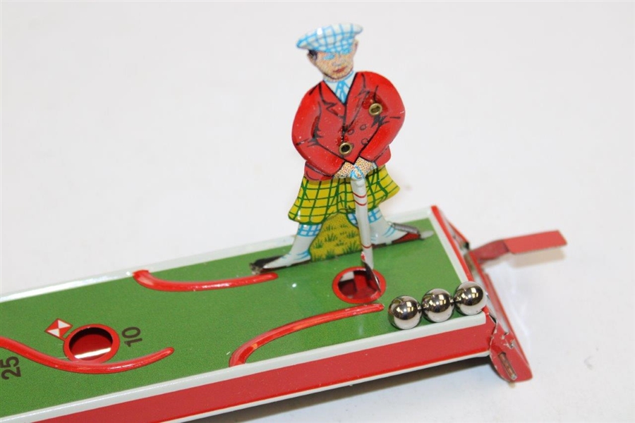 Vintage Lithographed Golf Game From West Germany.  Golfer Hitting The Ball.