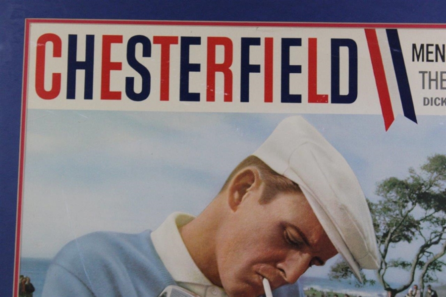 c.1958 Chesterfield Cigarettes Golf Print Ad Featuring 1957 Us Open Champion Dick Mayer - Framed
