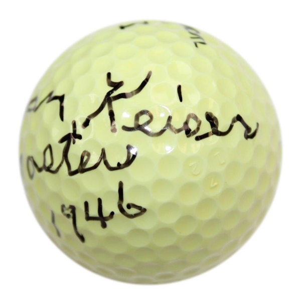 Herman Keiser Signed Golf Ball with 'Masters 1946' Notation JSA ALOA