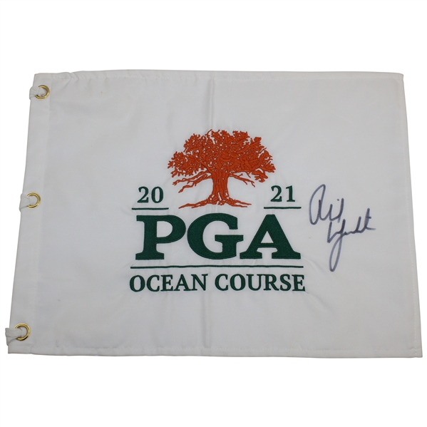 Phil Mickelson Signed 2021 PGA Championship Embroidered Flag JSA ALOA