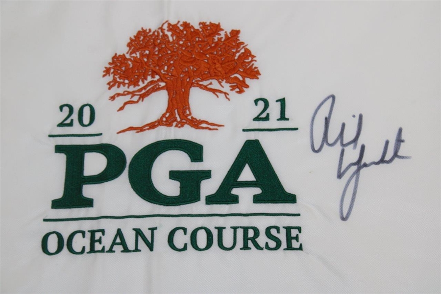 Phil Mickelson Signed 2021 PGA Championship Embroidered Flag JSA ALOA