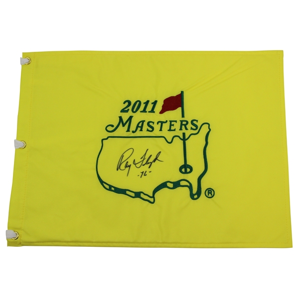 Ray Floyd Signed 2011 Masters Embroidered Flag with '76' JSA ALOA