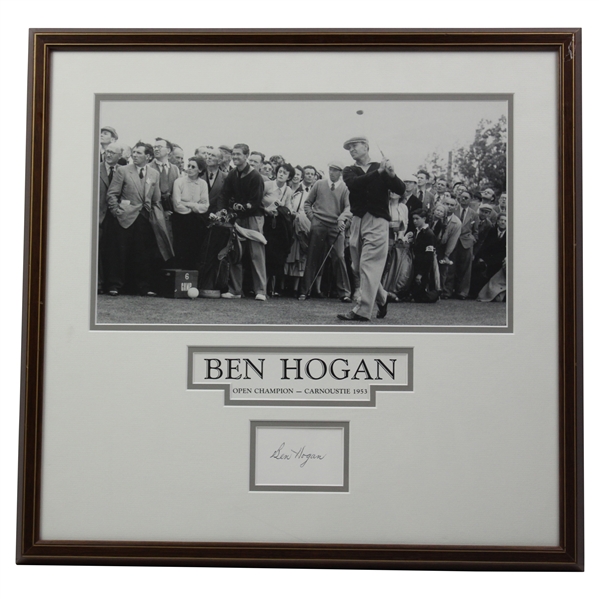 Ben Hogan Signed 1953 Open Champion Framed Display PSA #AN06409