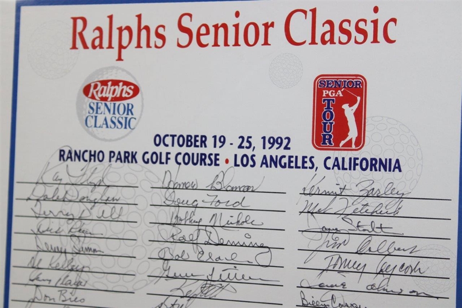 1992 Ralphs Senior Classic Field Signed Poster Framed JSA ALOA