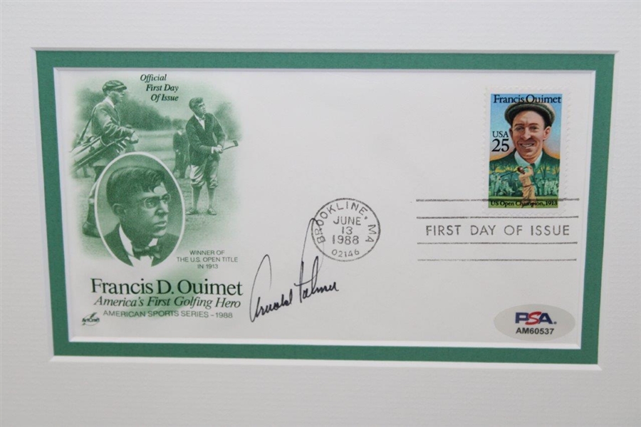 Arnold Palmer Signed Envelope With Photo Of Him At St. Andrews PSA #AM60537