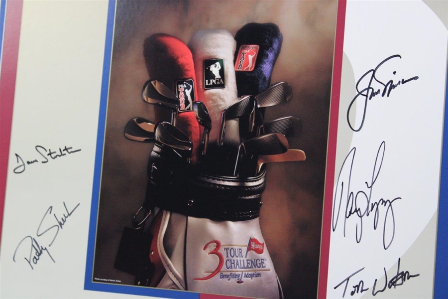 Jack Nicklaus, Tom Watson & 7 Others Signed Three Tour Challenge Poster PSA #AN06442