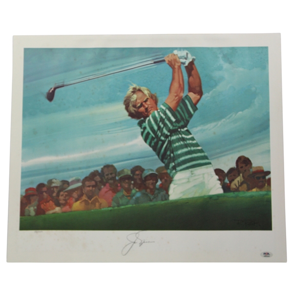 Jack Nicklaus Signed Post Swing Artist Bob Peak 'Living Legends' Print #88/1000 PSA #AM60524