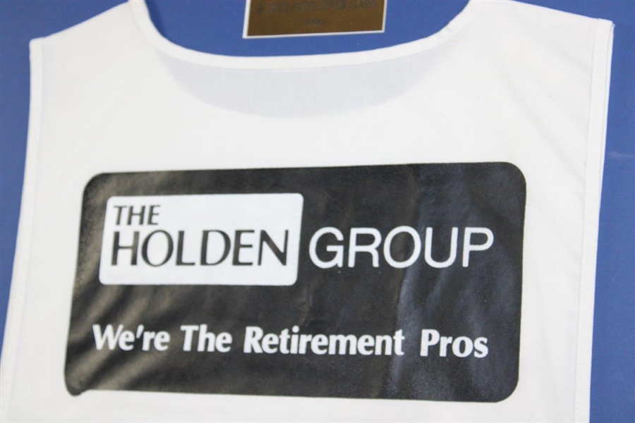 Lee Trevino & Herman Mitchell Signed The Holden Group Caddy Bib PSA #AN06398