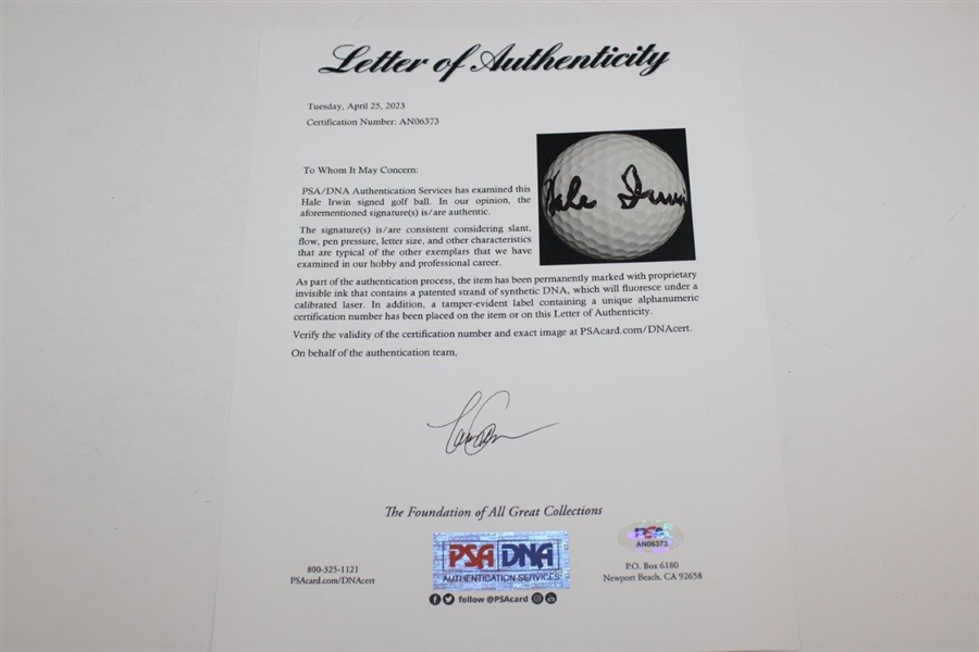 Hale Irwin Signed Titleist 2 Logo Golf Ball PSA #AN063743