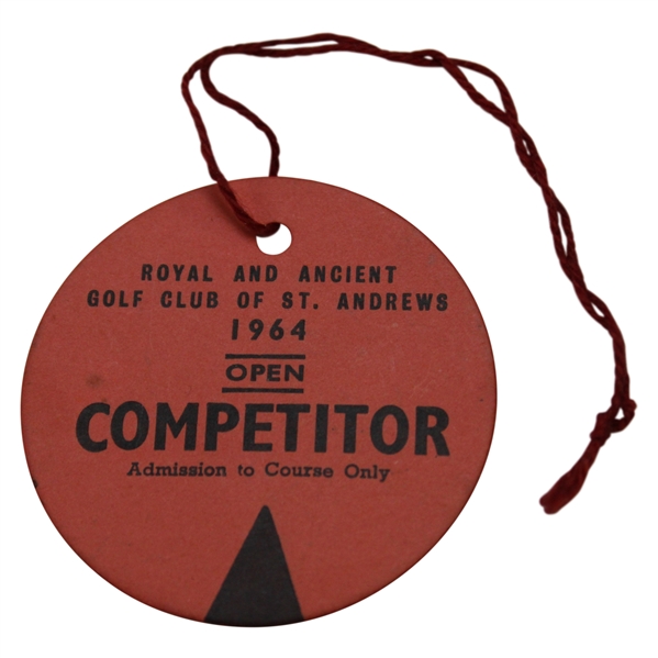 1964 Open Championship At St. Andrews Competitor Badge #183