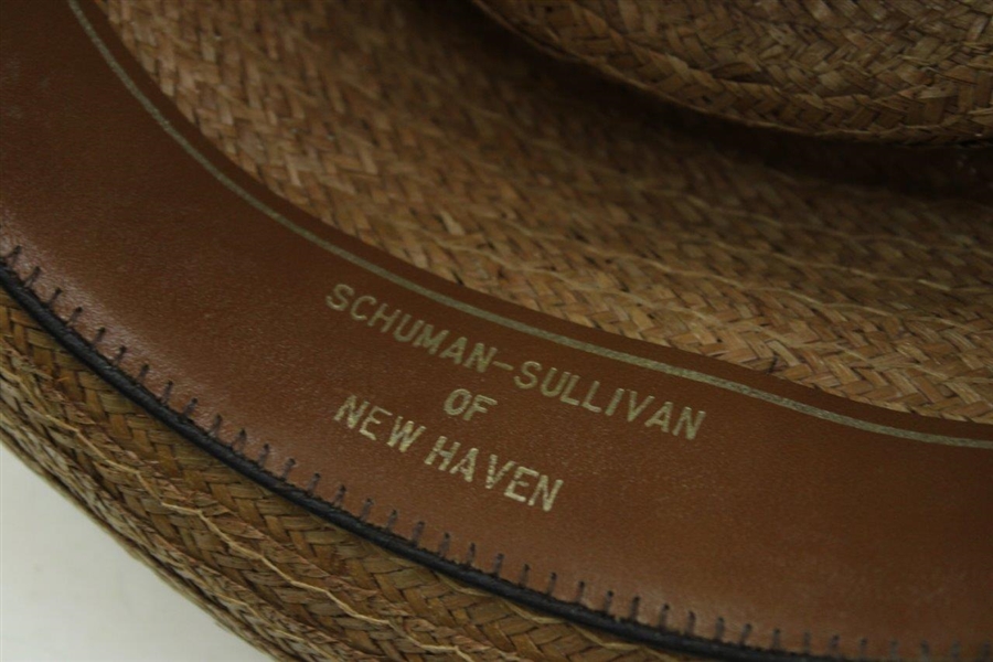 Sam Snead's Personal Worn Schuman-Sullivan Straw Hat 