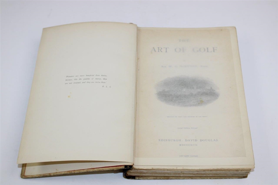 1892 'The Art Of Golf' by Sir W.G. Simpson - Second Edition