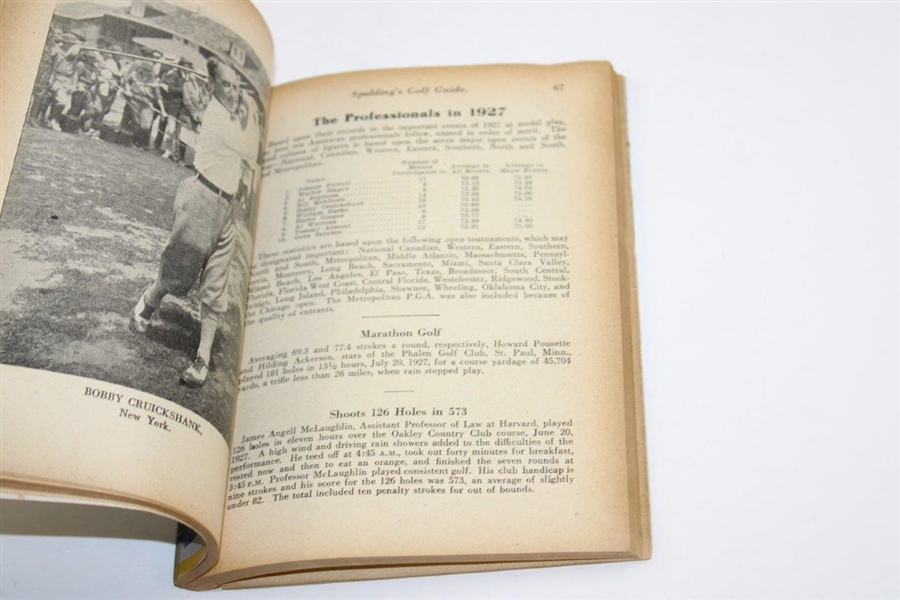 1928 Spalding Athletic Library Official Golf Guide Edited by Grantland Rice