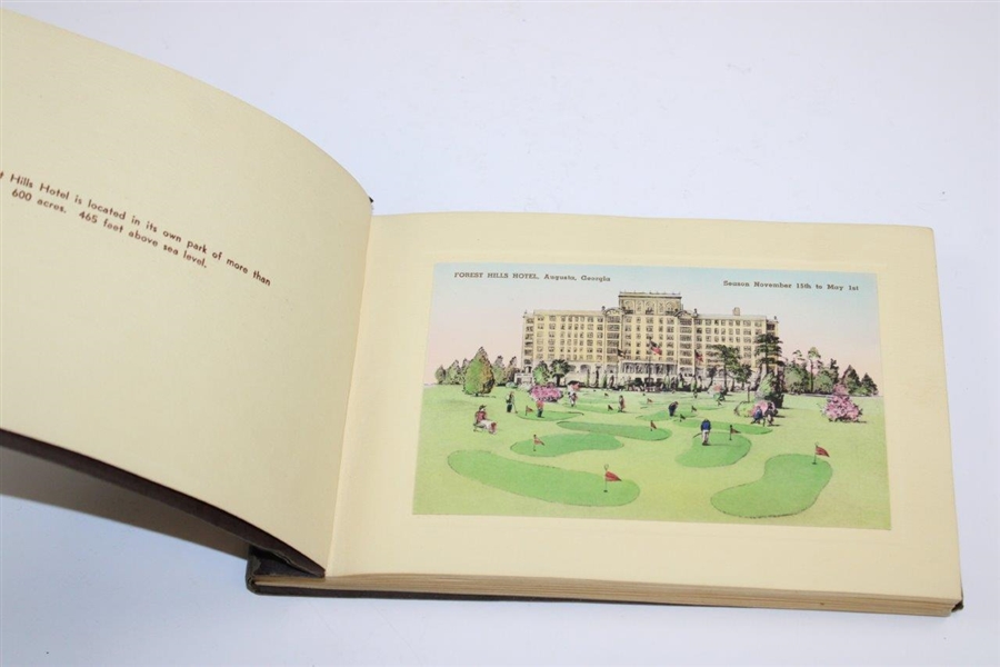 1930 'Forrest Hills Hotel & Golf Course' Hard Cover Booklet Augusta Georgia 
