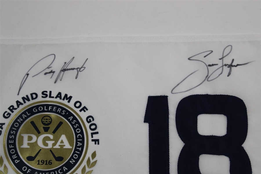 Rose, Harrington, Dufner & Scott Signed PGA Grand Slam of Golf at Bermuda Flag JSA ALOA