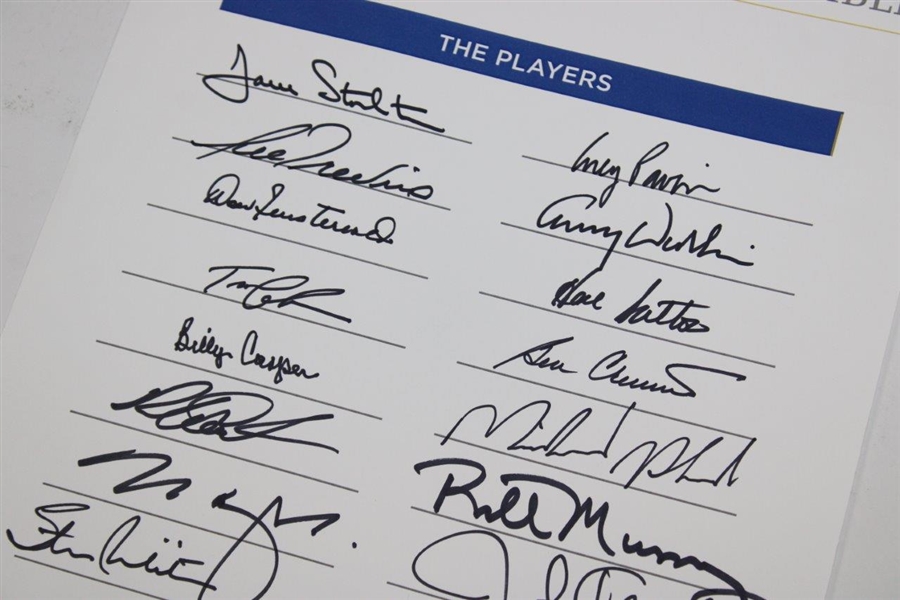 Phelps, Timberlake, Murray & others Signed 2012 Ryder Cup Captains & Celebrity Scramble Sheet JSA ALOA