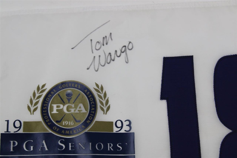 Champion Tom Wargo Signed 1993 Oldsmobile Seniors' PGA Championship Flag JSA ALOA