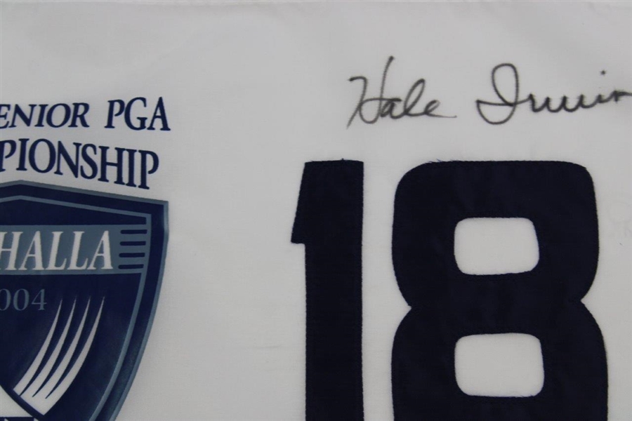 Champion Hale Irwin Signed 2004 Senior PGA Championship at Valhalla Flag JSA ALOA