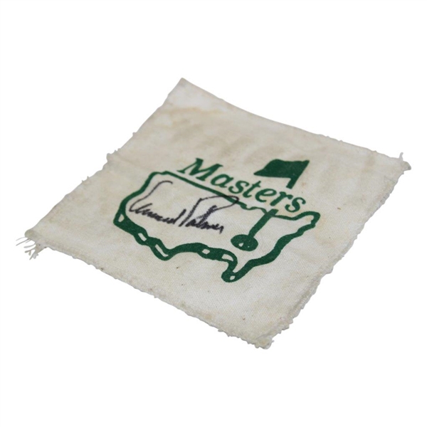 Arnold Palmer Signed Masters Tournament Caddy Patch from Caddy Wayne Beck JSA ALOA