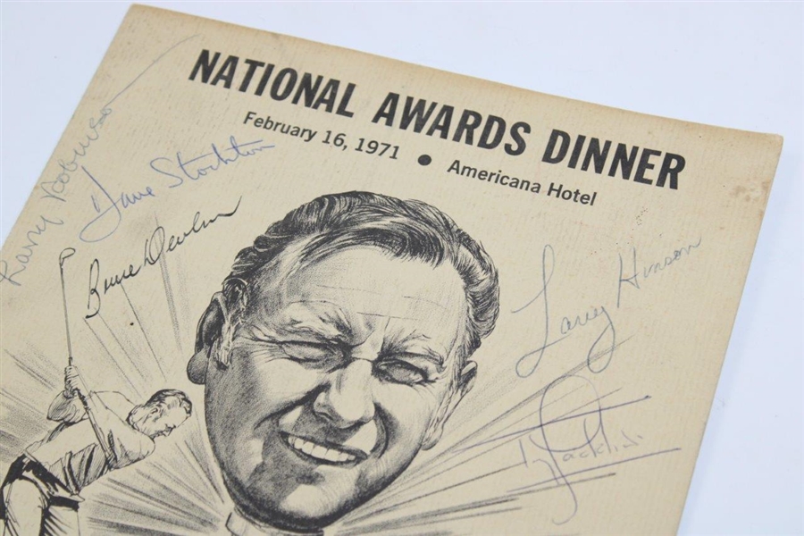 Jack Nicklaus & 7 Others Signed 1971 National Golf Awards Dinner Program JSA ALOA