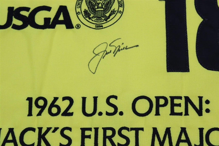 Jack Nicklaus Signed USGA '1962 US Open: Jack's First Major' Flag JSA ALOA