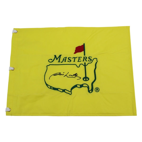 Jim Nantz Signed Undated Masters Embroidered Flag JSA ALOA