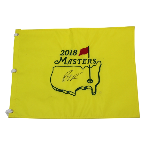 Patrick Reed Signed 2018 Masters Embroidered Flag JSA ALOA