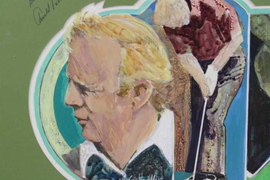 Original Arnold Palmer Painting by Artist Walt Spitzmiller - Signed by Arnie - Framed JSA ALOA
