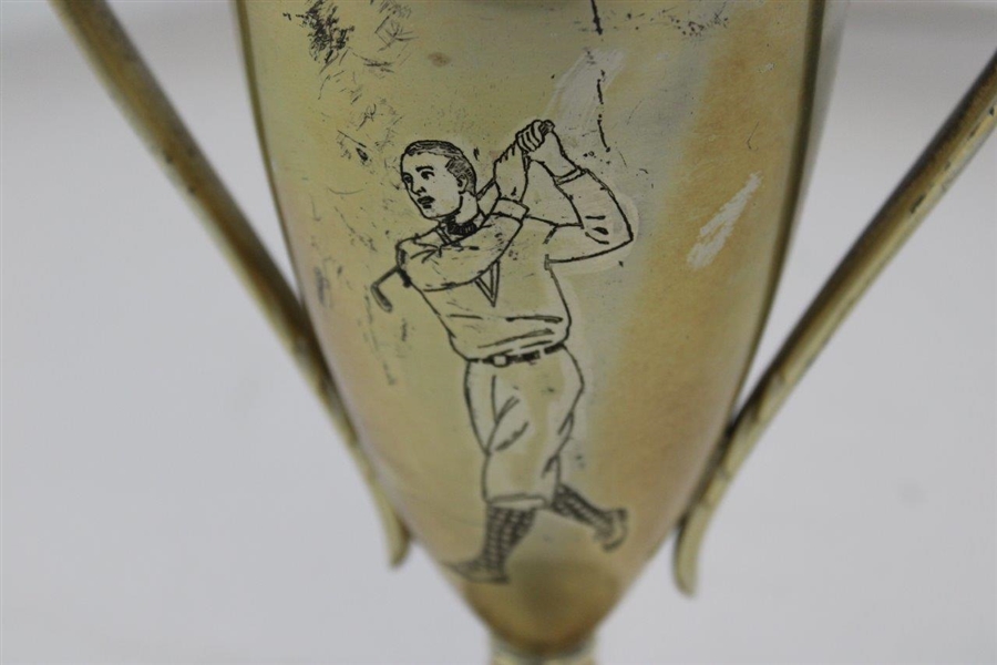Post-Swing golfer Rockford C. Co. Two-Handle Trophy - Has Anti-Tarnish Preparation