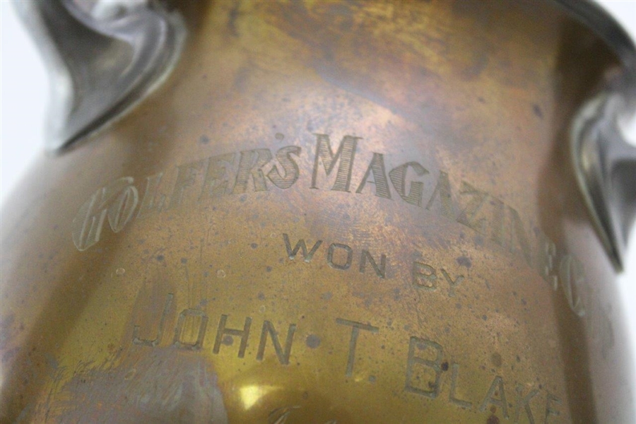 1908 Golfer’s Magazine Cup Three-Handle Trophy Won by John T. Blake - July 4th