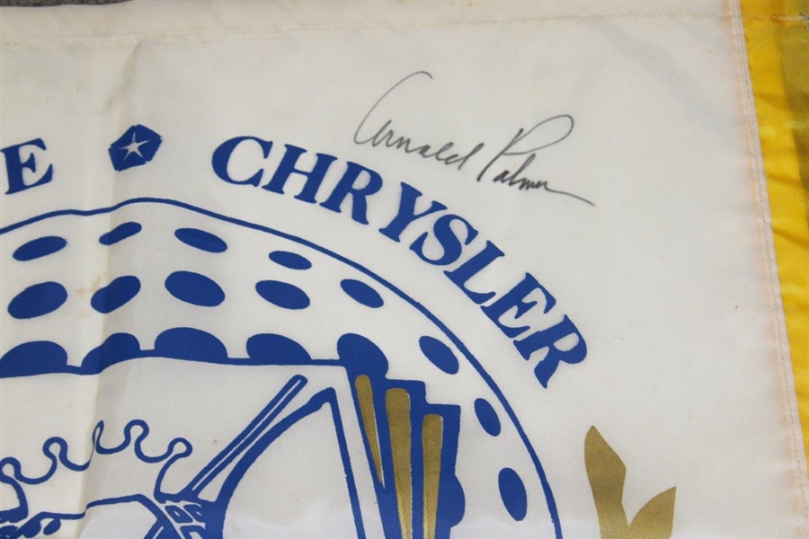 Arnold Palmer & Bob Hope Signed Bob Hope Chrysler Classic Tournament Used Banner JSA ALOA
